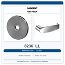 Sargent 8236 LL Trim Closet Mortise Lockset | LA Keyway, Grade 1 Commercial