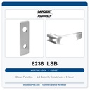 Sargent 8236 LSB Trim Closet Mortise Lockset | LA Keyway, Grade 1 Commercial