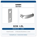 Sargent 8236 LSL Trim Closet Mortise Lockset | LA Keyway, Grade 1 Commercial