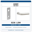 Sargent 8236 LSW Trim Closet Mortise Lockset | LA Keyway, Grade 1 Commercial