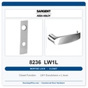 Sargent 8236 LW1L Trim Closet Mortise Lockset | LA Keyway, Grade 1 Commercial
