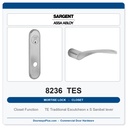 Sargent 8236 TES Trim Closet Mortise Lockset | LA Keyway, Grade 1 Commercial