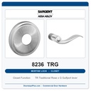 Sargent 8236 TRG Trim Closet Mortise Lockset | LA Keyway, Grade 1 Commercial