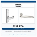 Sargent 8231 FEA Trim Utility Mortise Lockset | LA Keyway, Grade 1 Commercial