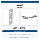 Sargent 8231 LW1J Trim Utility Mortise Lockset | LA Keyway, Grade 1 Commercial