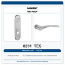 Sargent 8231 TES Trim Utility Mortise Lockset | LA Keyway, Grade 1 Commercial