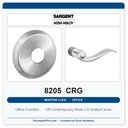Sargent 8205 CRG Trim Office or Entry Mortise Lockset | LA Keyway, Grade 1 Commercial