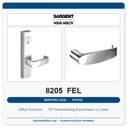 Sargent 8205 FEL Trim Office or Entry Mortise Lockset | LA Keyway, Grade 1 Commercial