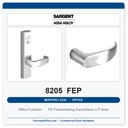 Sargent 8205 FEP Trim Office or Entry Mortise Lockset | LA Keyway, Grade 1 Commercial