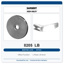 Sargent 8205 LB Trim Office or Entry Mortise Lockset | LA Keyway, Grade 1 Commercial