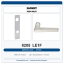 Sargent 8205 LE1F Trim Office or Entry Mortise Lockset | LA Keyway, Grade 1 Commercial