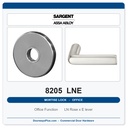 Sargent 8205 LNE Trim Office or Entry Mortise Lockset | LA Keyway, Grade 1 Commercial