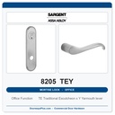 Sargent 8205 TEY Trim Office or Entry Mortise Lockset | LA Keyway, Grade 1 Commercial