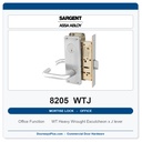 Sargent 8205 WTJ Trim Office or Entry Mortise Lockset | LA Keyway, Grade 1 Commercial