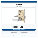 Sargent 8255 LNP Trim Office or Entry Mortise Lockset | LA Keyway, Grade 1 Commercial