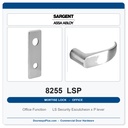 Sargent 8255 LSP Trim Office or Entry Mortise Lockset | LA Keyway, Grade 1 Commercial
