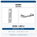 Sargent 8255 LW1J Trim Office or Entry Mortise Lockset | LA Keyway, Grade 1 Commercial
