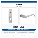 Sargent 8256 CEY Trim Office & Inner Entry Lock Mortise Lockset | LA Keyway, Grade 1 Commercial