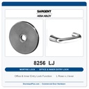 Sargent 8256 LJ Trim Office & Inner Entry Lock Mortise Lockset | LA Keyway, Grade 1 Commercial