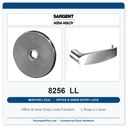 Sargent 8256 LL Trim Office & Inner Entry Lock Mortise Lockset | LA Keyway, Grade 1 Commercial