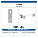 Sargent 8256 LSB Trim Office & Inner Entry Lock Mortise Lockset | LA Keyway, Grade 1 Commercial