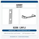 Sargent 8256 LW1J Trim Office & Inner Entry Lock Mortise Lockset | LA Keyway, Grade 1 Commercial