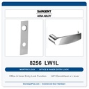 Sargent 8256 LW1L Trim Office & Inner Entry Lock Mortise Lockset | LA Keyway, Grade 1 Commercial