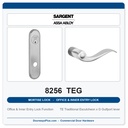 Sargent 8256 TEG Trim Office & Inner Entry Lock Mortise Lockset | LA Keyway, Grade 1 Commercial