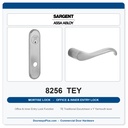 Sargent 8256 TEY Trim Office & Inner Entry Lock Mortise Lockset | LA Keyway, Grade 1 Commercial