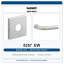 Sargent 8257 EW Trim Institutional Privacy Mortise Lockset | LA Keyway, Grade 1 Commercial