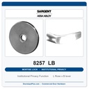 Sargent 8257 LB Trim Institutional Privacy Mortise Lockset | LA Keyway, Grade 1 Commercial