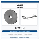 Sargent 8257 LJ Trim Institutional Privacy Mortise Lockset | LA Keyway, Grade 1 Commercial