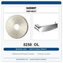 Sargent 8258 OL Trim Institutional Privacy Mortise Lockset | LA Keyway, Grade 1 Commercial
