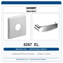 Sargent 8267 EL Trim Institutional Privacy Mortise Lockset | LA Keyway, Grade 1 Commercial