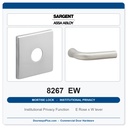 Sargent 8267 EW Trim Institutional Privacy Mortise Lockset | LA Keyway, Grade 1 Commercial
