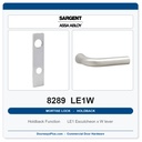Sargent 8289 LE1W Trim Holdback Mortise Lockset | LA Keyway, Grade 1 Commercial