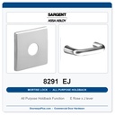 Sargent 8291 EJ Trim All Purpose Holdback Mortise Lockset | LA Keyway, Grade 1 Commercial