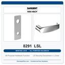Sargent 8291 LSL Trim All Purpose Holdback Mortise Lockset | LA Keyway, Grade 1 Commercial