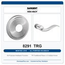 Sargent 8291 TRG Trim All Purpose Holdback Mortise Lockset | LA Keyway, Grade 1 Commercial