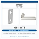 Sargent 8291 WTE Trim All Purpose Holdback Mortise Lockset | LA Keyway, Grade 1 Commercial