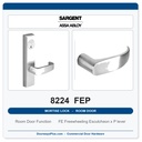 Sargent 8224 FEP Trim Room Door Mortise Lockset | LA Keyway, Grade 1 Commercial