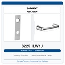 Sargent 8225 LW1J Trim Dormitory or Exit Mortise Lockset | LA Keyway, Grade 1 Commercial