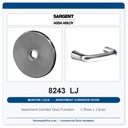 Sargent 8243 LJ Trim Apartment Corridor Door Mortise Lockset | LA Keyway, Grade 1 Commercial