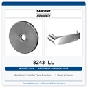 Sargent 8243 LL Trim Apartment Corridor Door Mortise Lockset | LA Keyway, Grade 1 Commercial