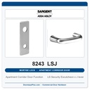 Sargent 8243 LSJ Trim Apartment Corridor Door Mortise Lockset | LA Keyway, Grade 1 Commercial
