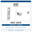 Sargent 8235 LW1B Trim Storeroom Mortise Lockset | LA Keyway, Grade 1 Commercial