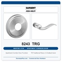 Sargent 8243 TRG Trim Apartment Corridor Door Mortise Lockset | LA Keyway, Grade 1 Commercial