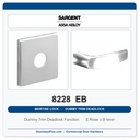Sargent 8228 EB Trim Dummy Trim Deadlock Mortise Deadbolt | LA Keyway, Grade 1 Commercial