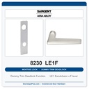 Sargent 8230 LE1F Trim Dummy Trim Deadlock Mortise Deadbolt | LA Keyway, Grade 1 Commercial