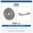 Sargent 8228 LJ Trim Dummy Trim Deadlock Mortise Deadbolt | LA Keyway, Grade 1 Commercial